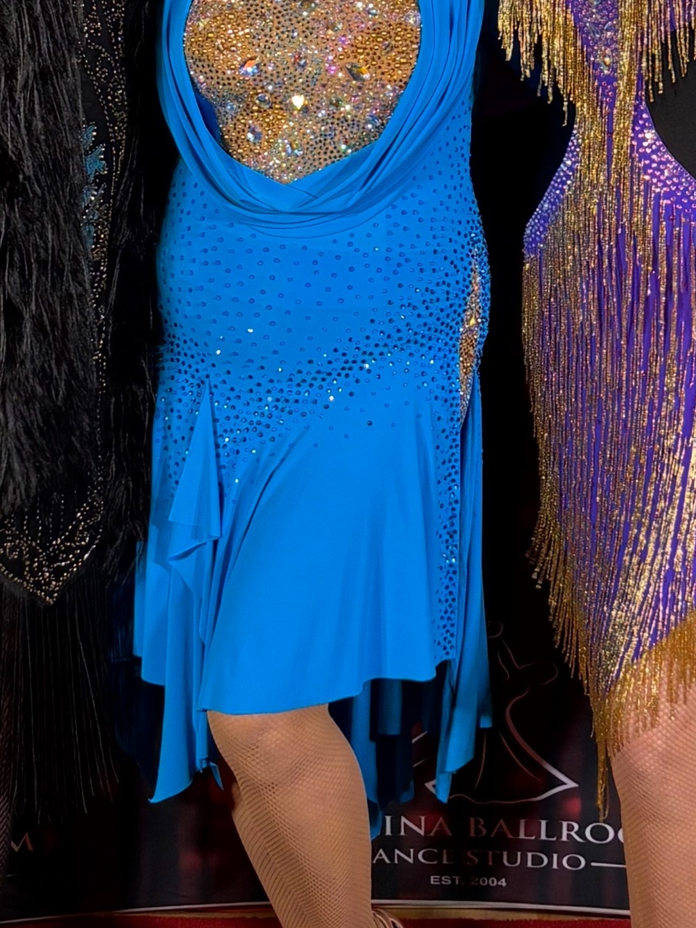 Teal Rhythm Dress sz 10 Elle Brand like new